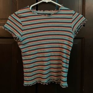 Brandy Melville cropped rainbow t-shirt